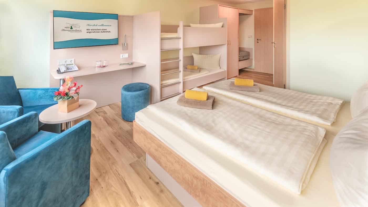 Hotel Thüringenschanze Oberhof, für Gruppen Eco-Familienzimmer Hotel Thüringenschanze Oberhof, für Gruppen Eco-Familienzimmer